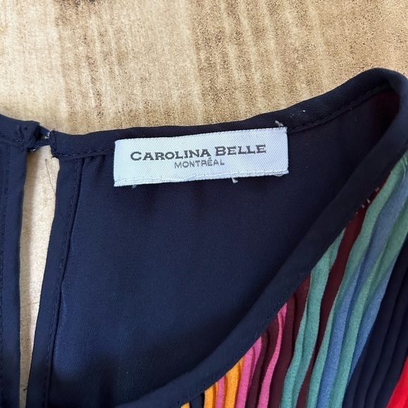 Caroline Belle Striped Pleated Dress - Picture 8 of 13